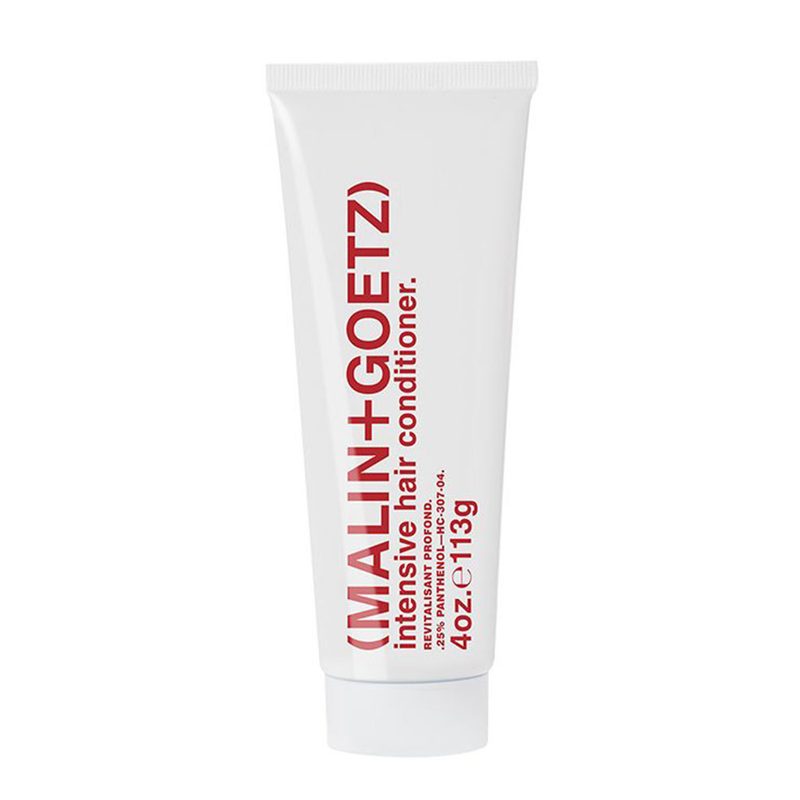A tube of Malin + Goetz Intensive Hair Conditioner.
