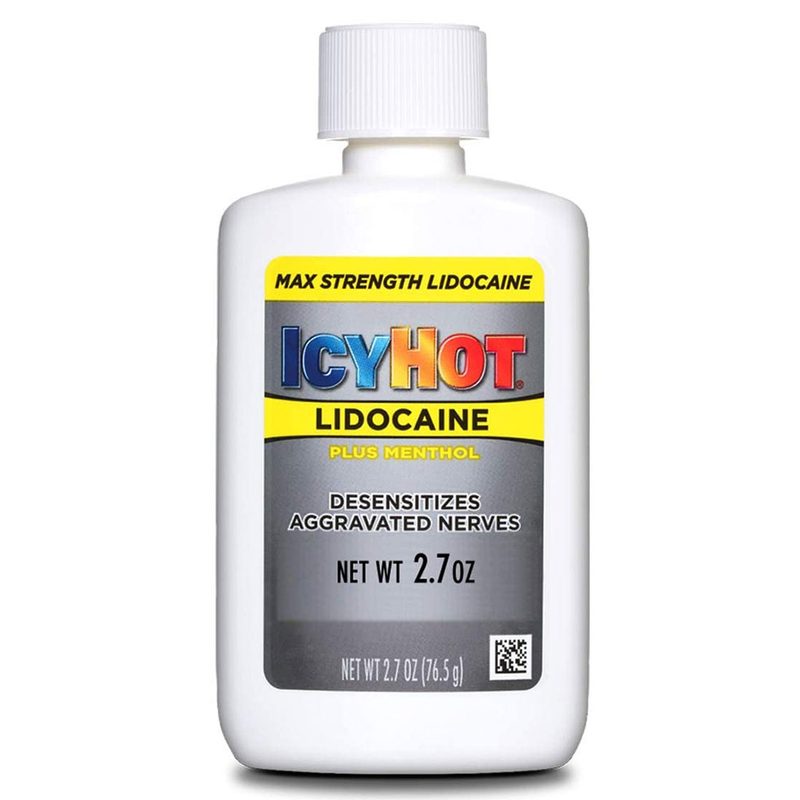 Icy Hot Max Strength Lidocaine Cream.