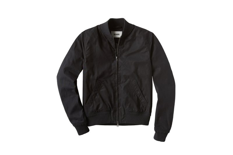 Buck Mason Oil Cloth Bomber in Black