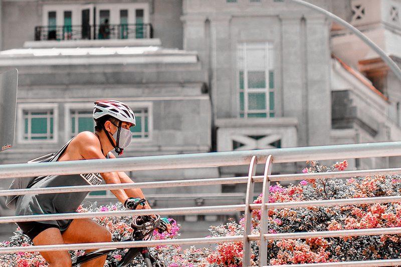 riding bike helmet mask