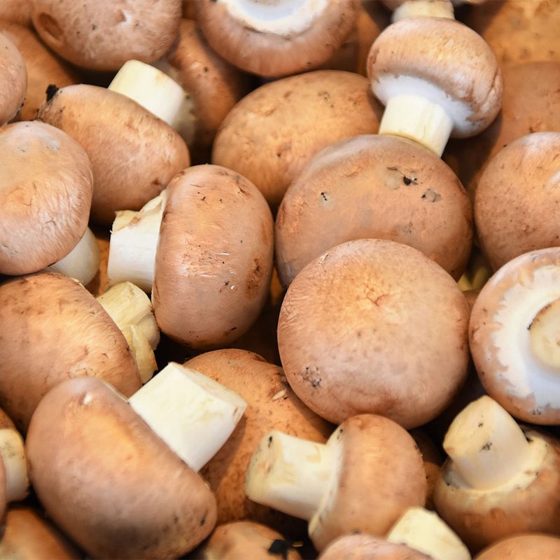 Brown button mushrooms