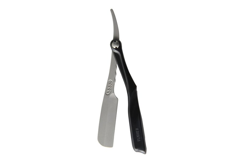Feather Black SS Folding Handle Razor