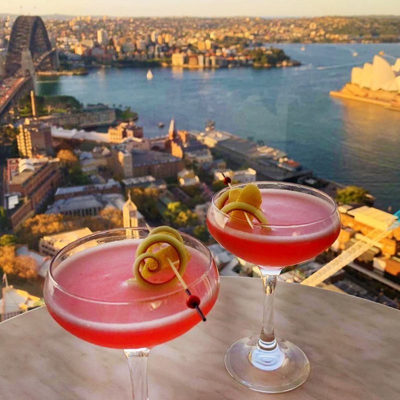 Rhubarb martini