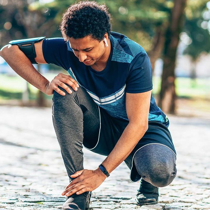 running problems injured ankle