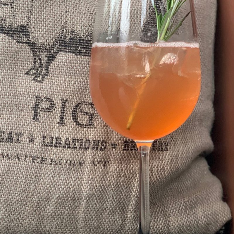 Singani Rhubarb Spritz
