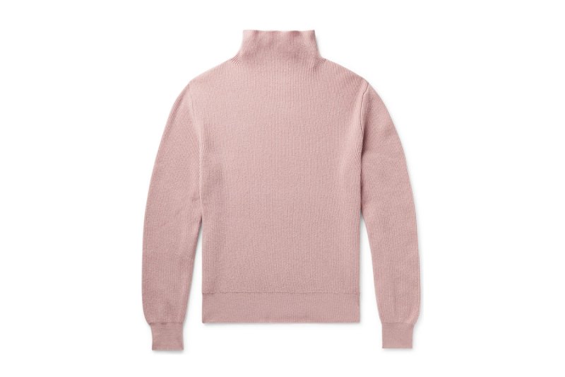 The Row - Daniel Ribbed Cashmere Mock-Neck Sweater