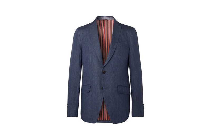 Etro Slim-Fit Linen Suit Jacket