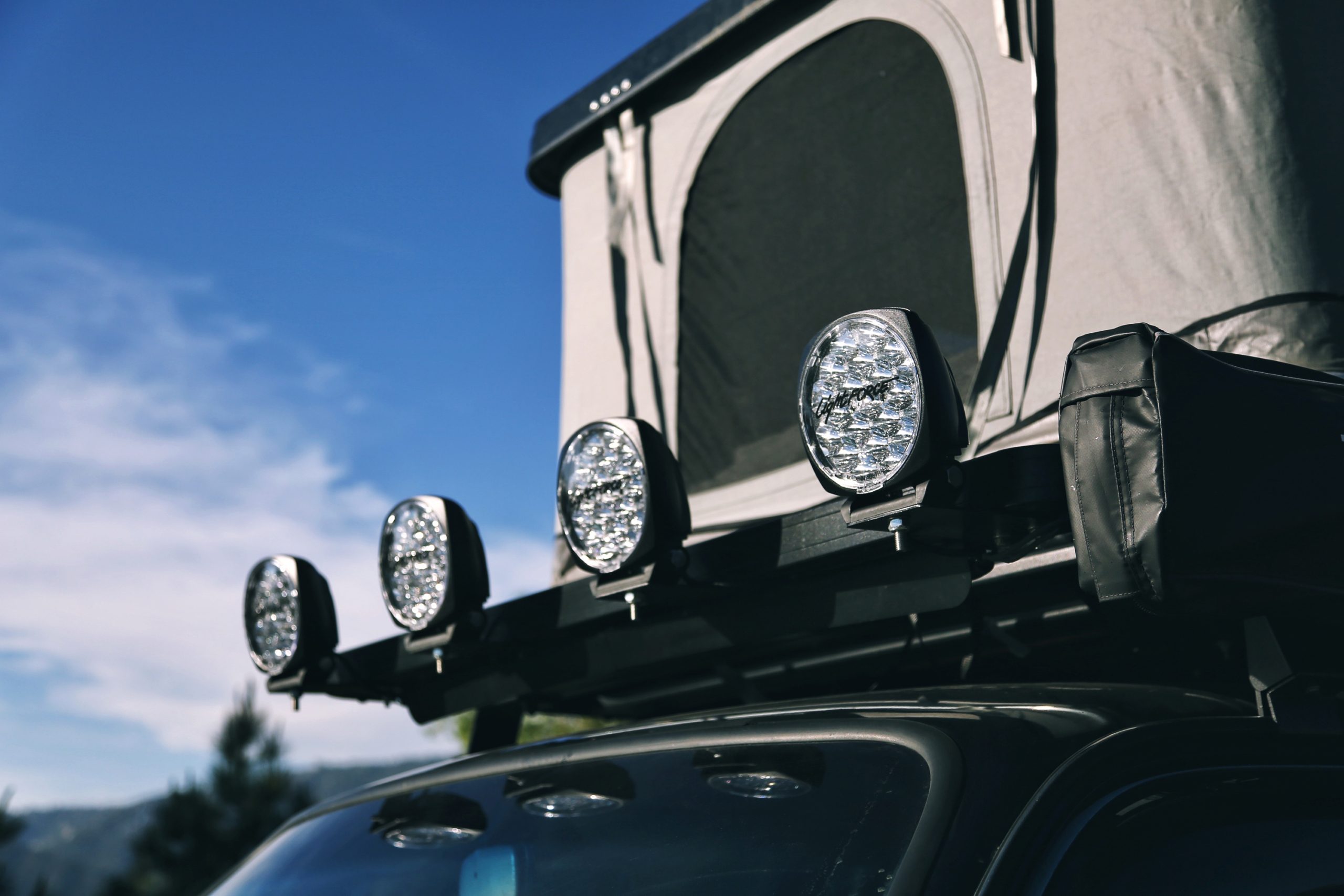 Lightforce LED Driving Lights + White Knuckle