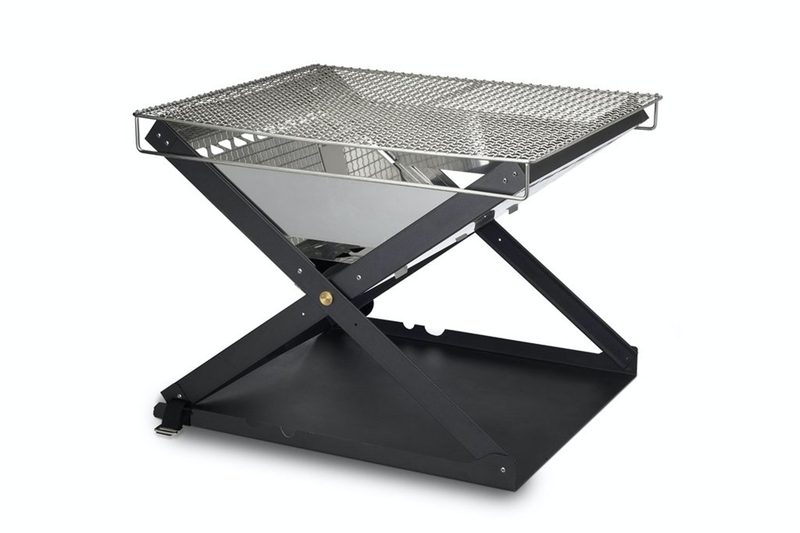 A portable fire pit.