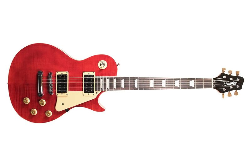 Sawtooth Heritage Series Flame Maple Top Electric Guitar, Cherry Flame