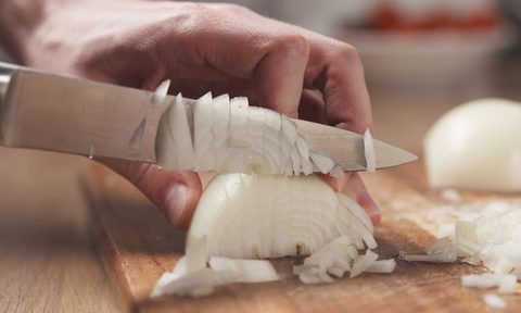 Chopping onions