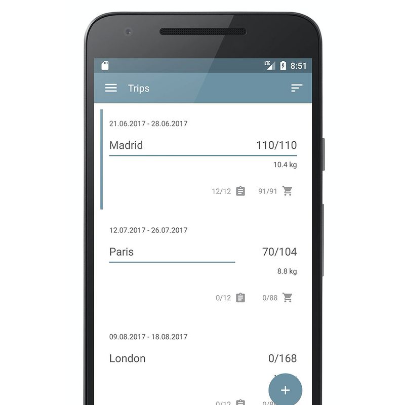 PackTeo, a packing app available on Android.