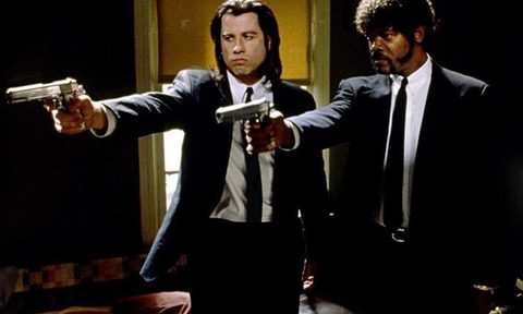 Scene from Pulp Fiction, John Travolta and Samuel L. Jackson
