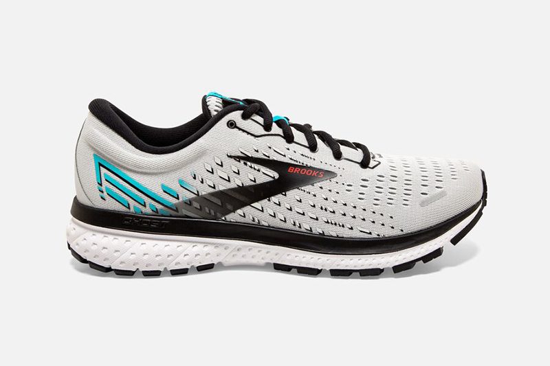 Brooks Running Ghost 13 sneaker on a white backdrop.