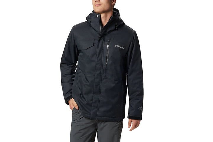 Man wearing Columbia Cushman Crest Jacket on a white studio background.