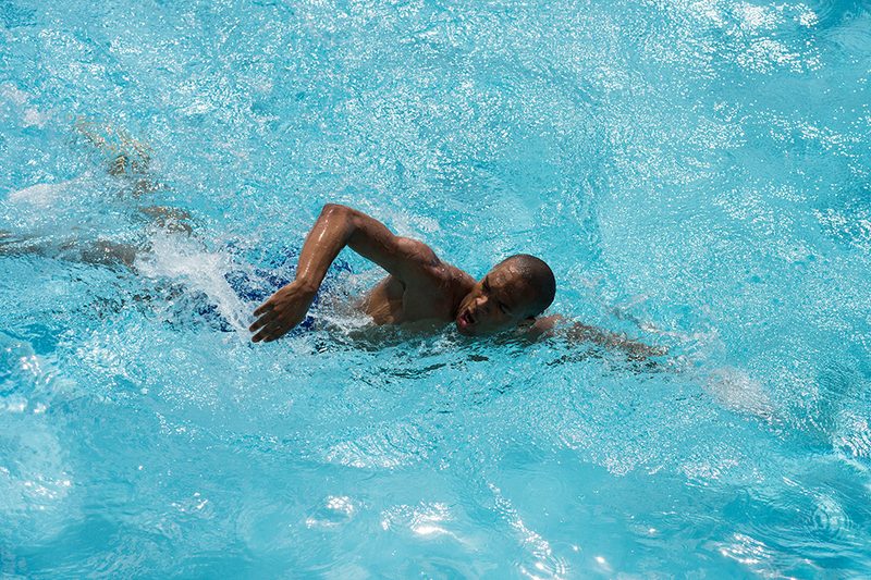 Young Man Swimming