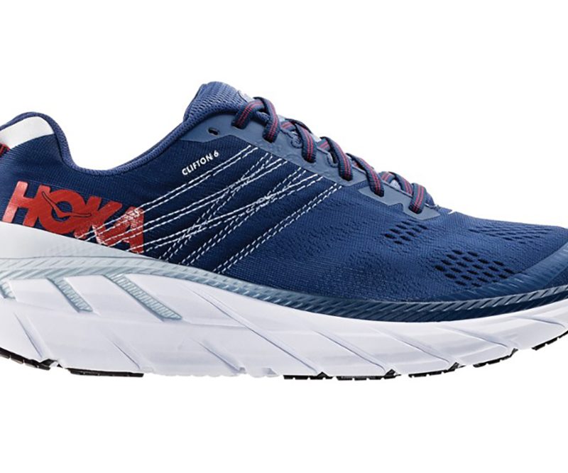 Hoka One Shoes on a white backdrop.