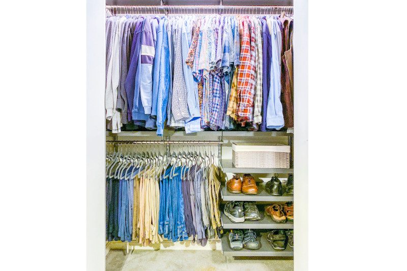 Closet full of clothes