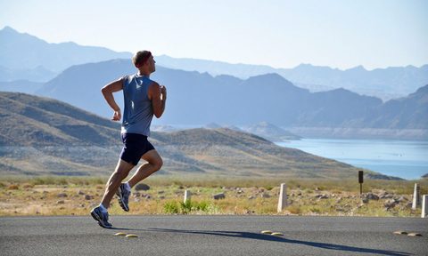 Man jogging running outside