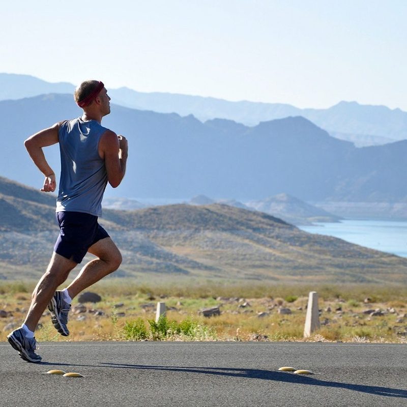Man jogging running outside