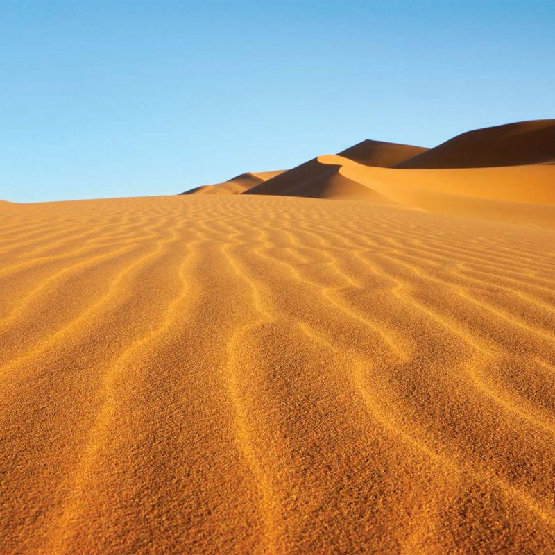 The sand dunes in the Sahara Desert
