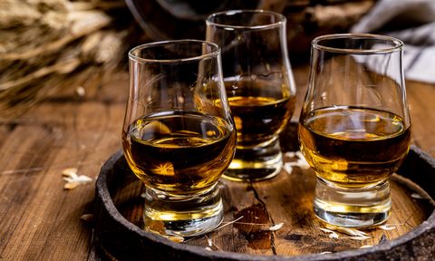 A trio of whiskeys
