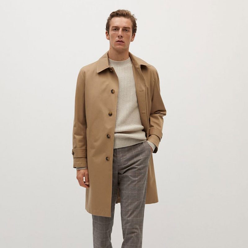 Man wearing Mango clothing.