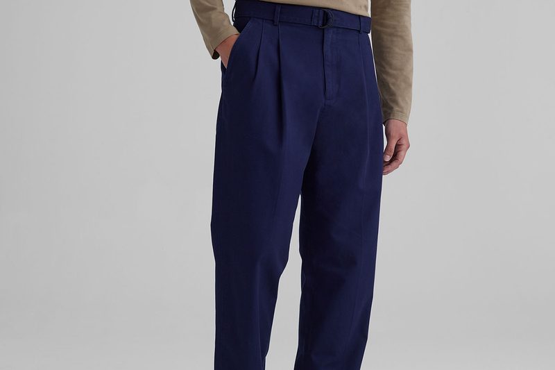 Club Monaco Belted Pleated Trousers