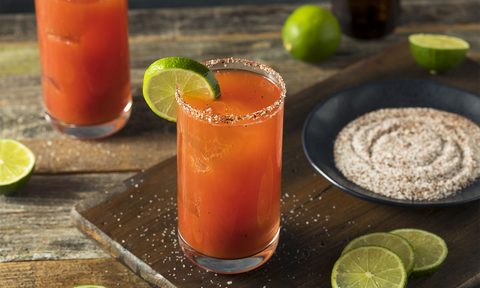 A Michelada cocktail.