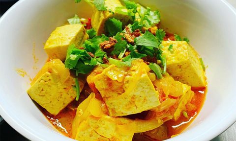 Tofu dish from Top Burmese in Portland, Oregon