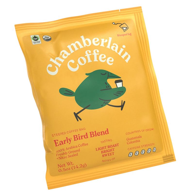 A pack of Chamberlain Single Serve Steeped Bag.