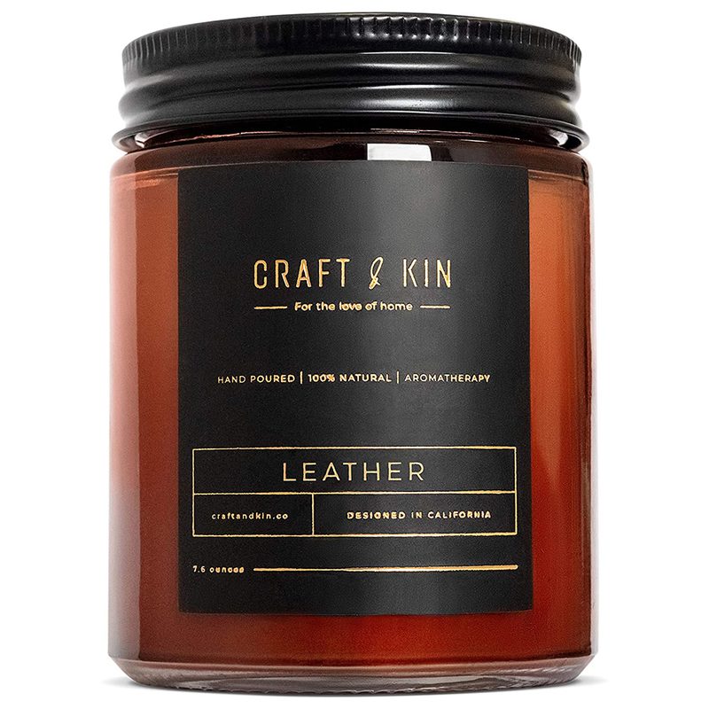 Craft & Kin Candle in a jar on a white background.