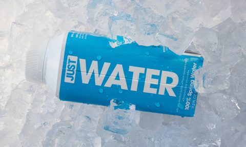 Just Water Carton on Ice