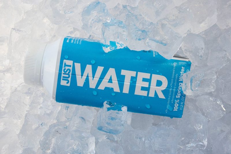 Just Water Carton on Ice