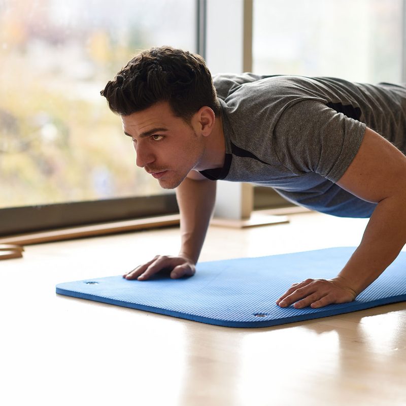 A man doing pushups