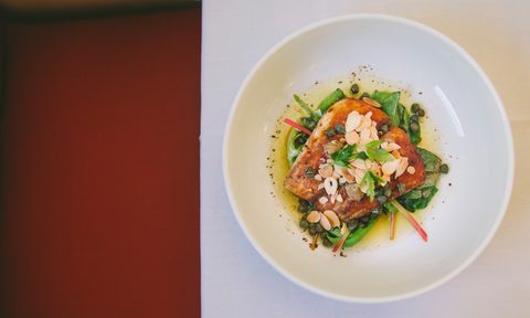 Seafood on table