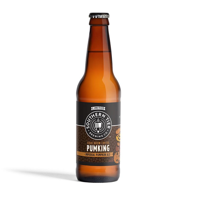 A bottle of Southern Tier Brewing Co. Cold Brew Coffee Pumking Imperial Pumpkin Ale.