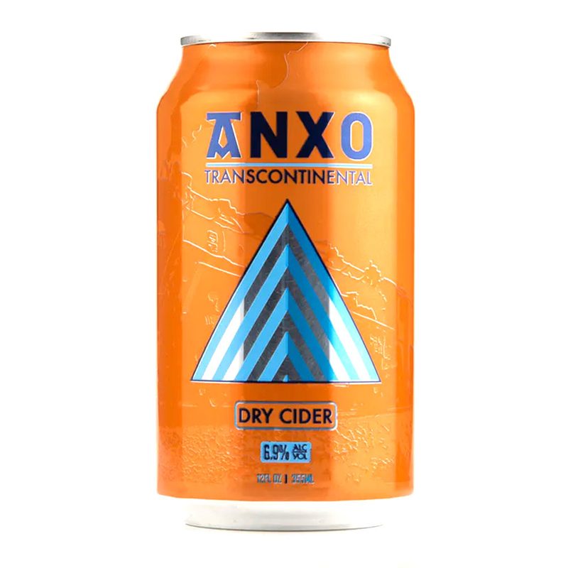 A can of Transcontinental ANXO cider