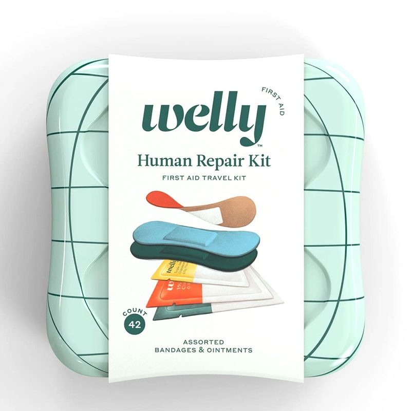 A Welly Human Repair Kit on plain background.
