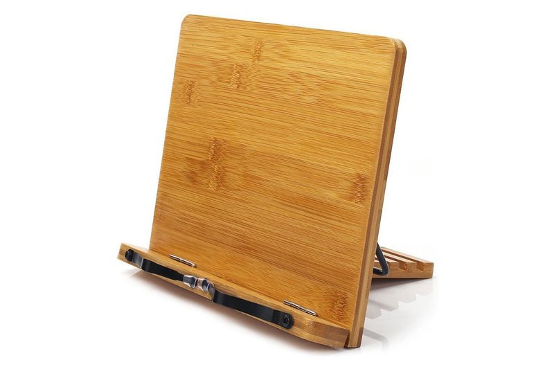 Wishacc Bamboo Book or Tablet Stand