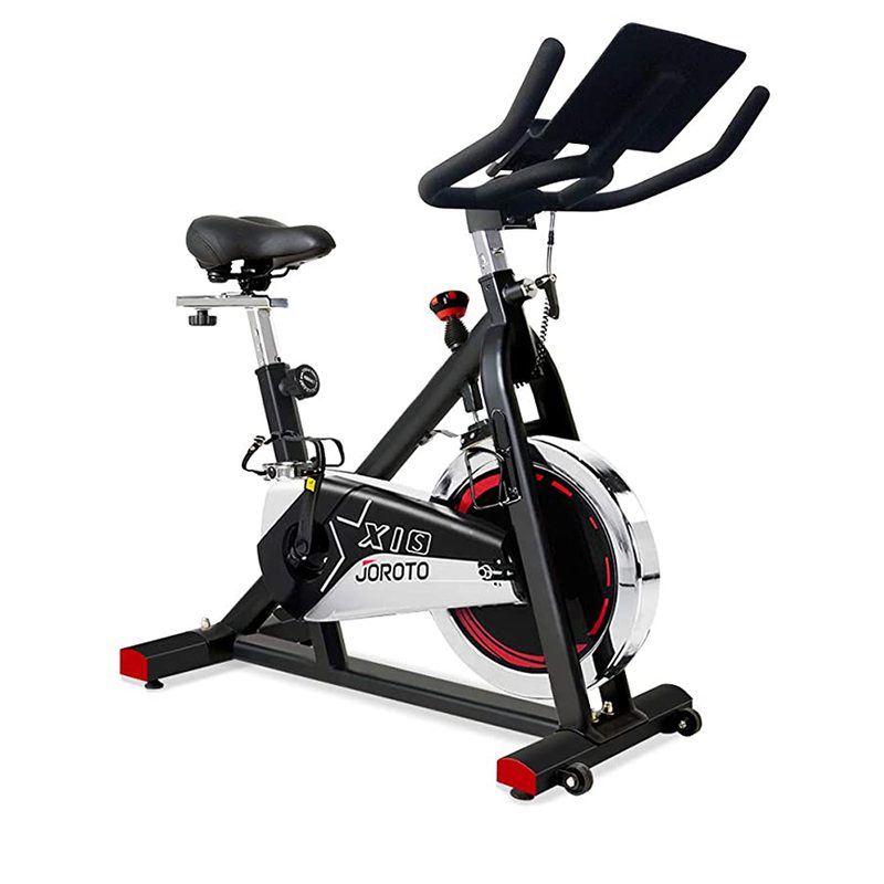 Joroto Belt Drive Indoor Cycling Bike on a white backdrop.