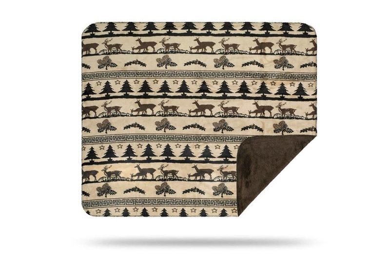 Denali Deerhaven Throw Blanket on a white background.