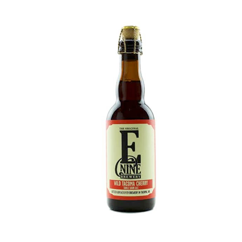E9 Wild Cherry Table Sour Beer bottle on a white background.
