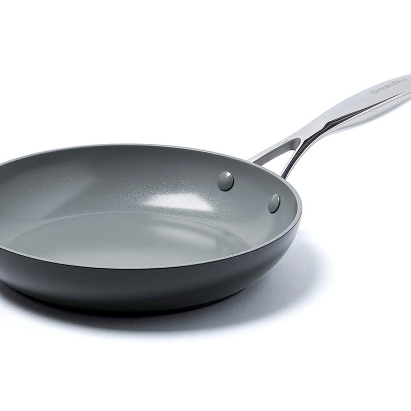 A GreenPan Valencia Pro Nonstick Frypan on white background.