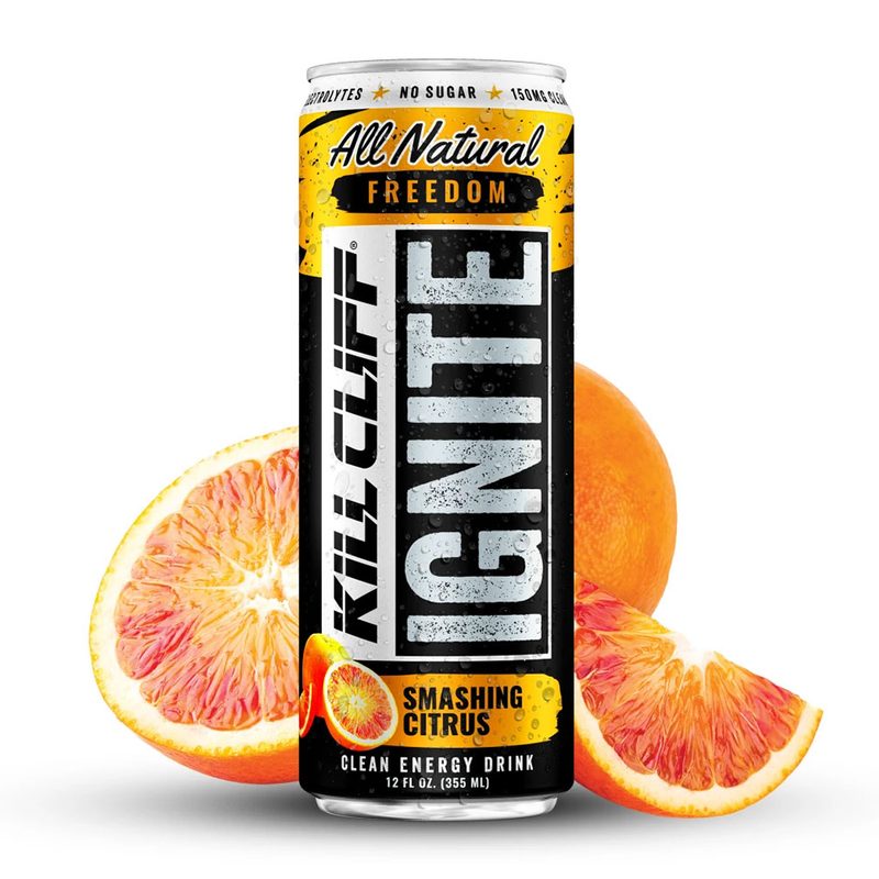Kill Cliff Ignite Smashing Citrus Energy Drink.