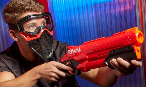 Man with Nerf Gun