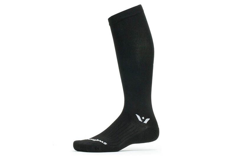 Swiftwick Aspire Twelve compression sock on a white background.