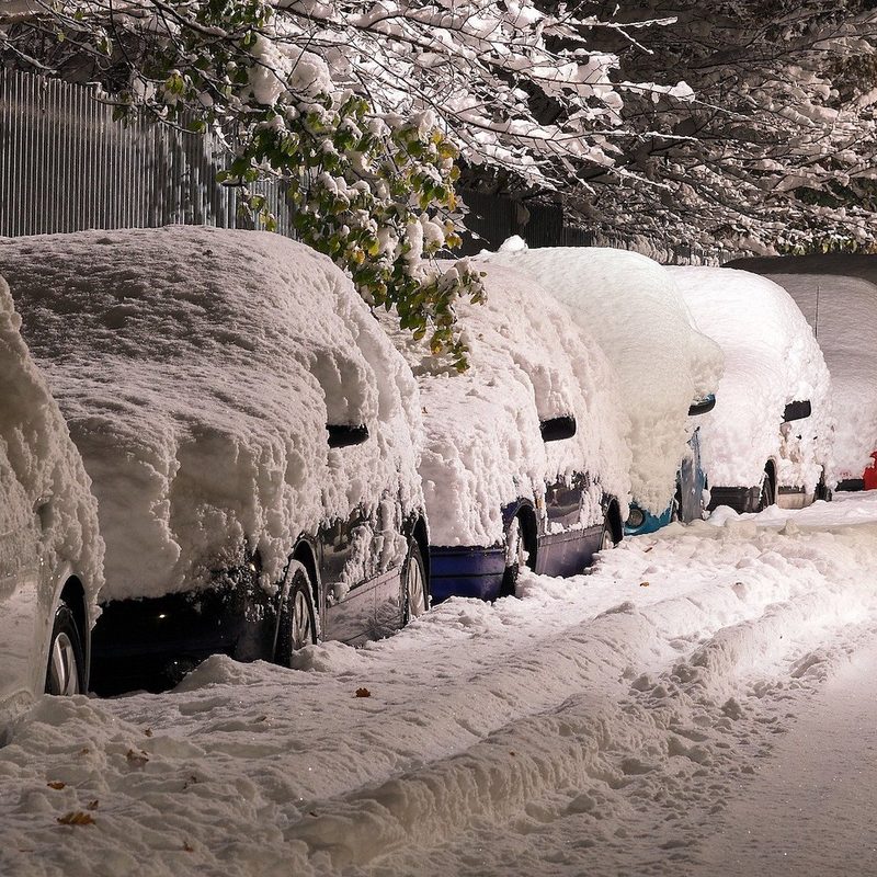 Snow Covered Cars in WInter