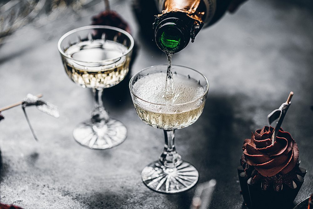 Champagne in glasses