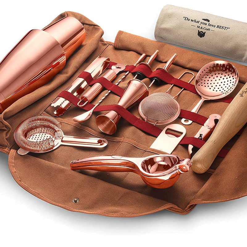 Copper Travel Bartender Kit